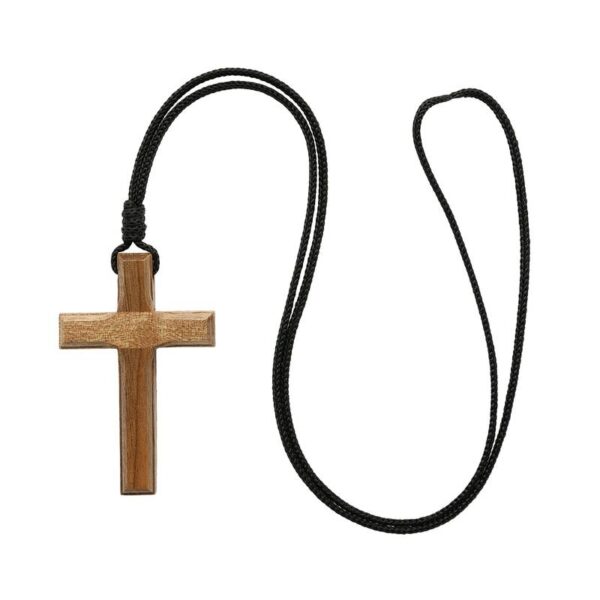 Cordão Cruz Madeira Coroinha 7cm s/ Cristo 7733 - Image 2