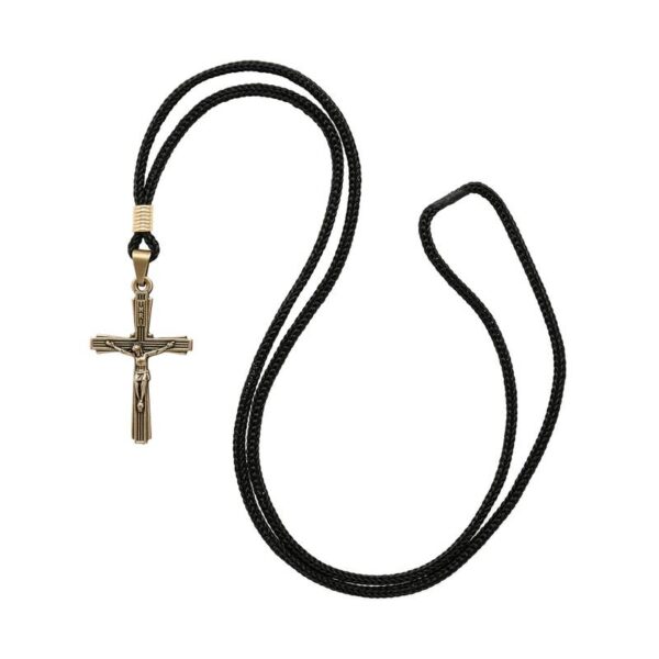 Cordão Cruz Listrada 4,4cm Ouro Velho 7732 - Image 2