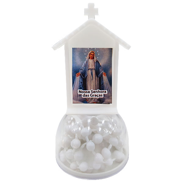 Altar Capelinha Nossa Senhora das Graças c/ Terço Branco - 6696