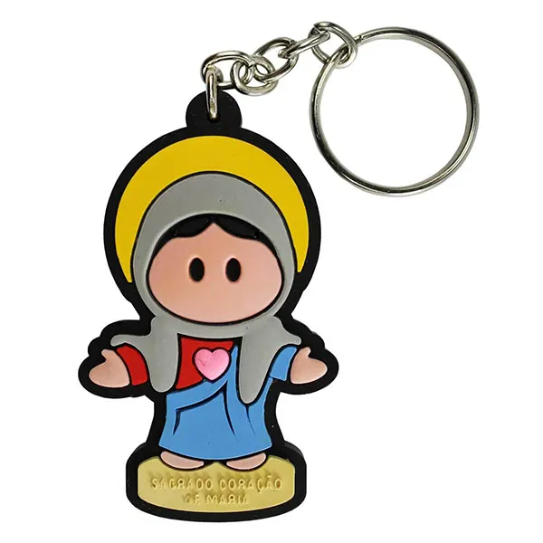Chaveiro Infantil Emborrachado Imaculado Coração de Maria - 7635