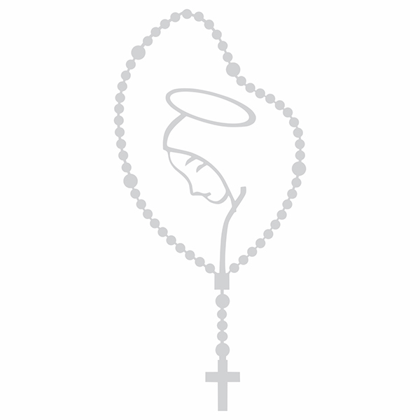Adesivo Plotter Nossa Senhora do Silêncio Branco 10cm - 8067