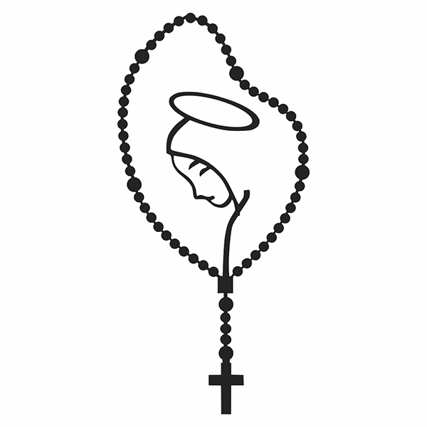 Adesivo Plotter Nossa Senhora do Silêncio Preto 10cm - 8068