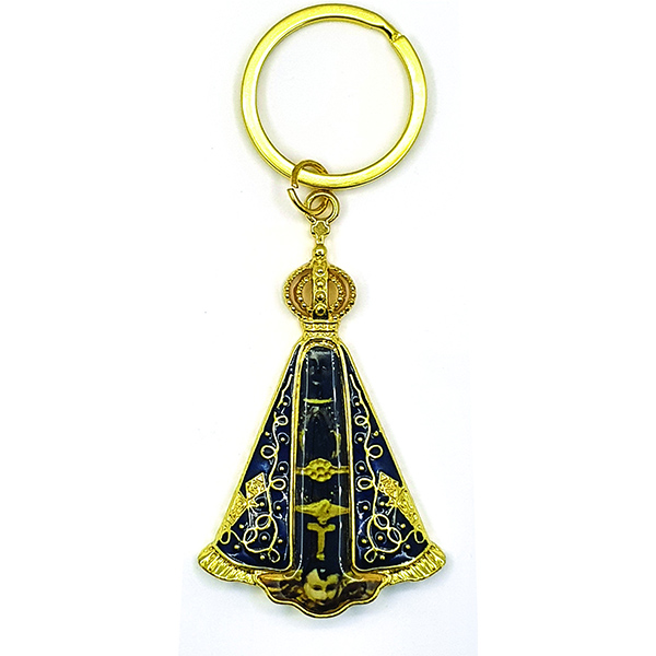 Chaveiro Dourado Nossa Senhora Aparecida Anjo - 7799