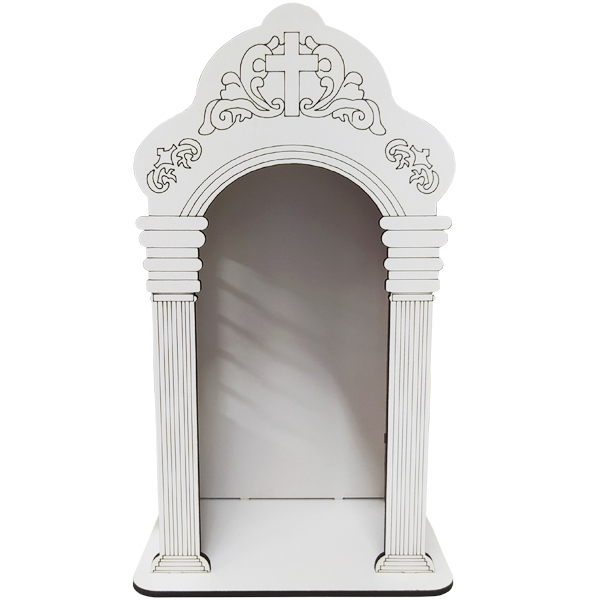 Capela Vitral Branca MDF 23cm - 4465