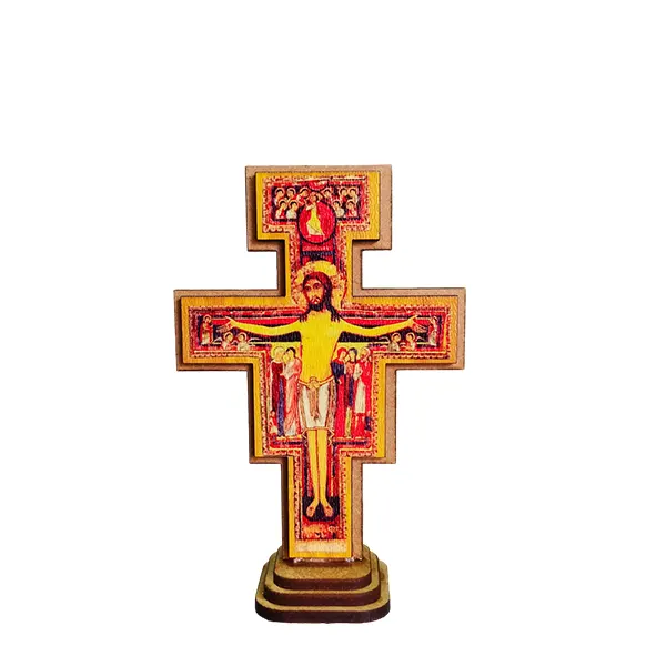 Cruz MDF de São Damião Mesa 9,5cm - 11163