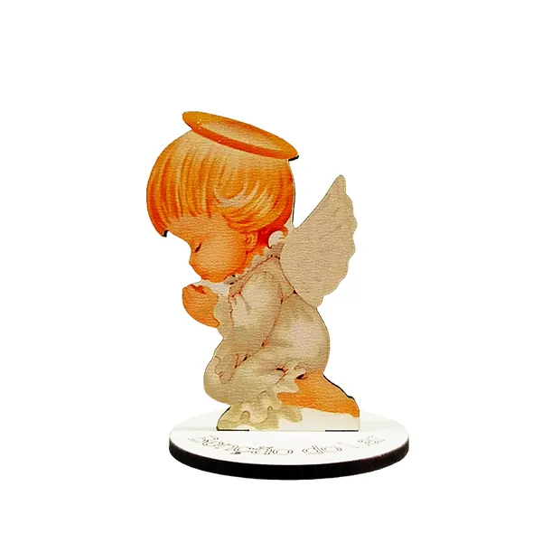 Imagem Infantil MDF Anjo da Guarda Branco 7cm - 11452