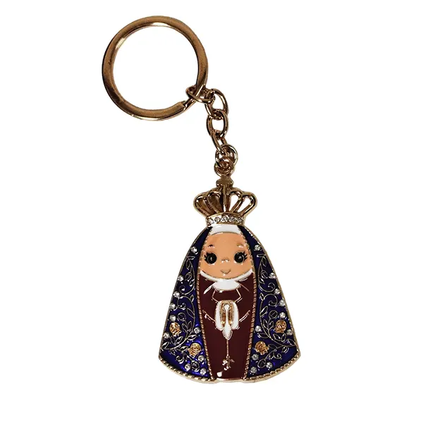Chaveiro Infantil Dourado Nossa Senhora Aparecida Strass - 11530