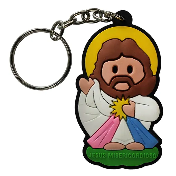Chaveiro Infantil Emborrachado Jesus Misericordioso