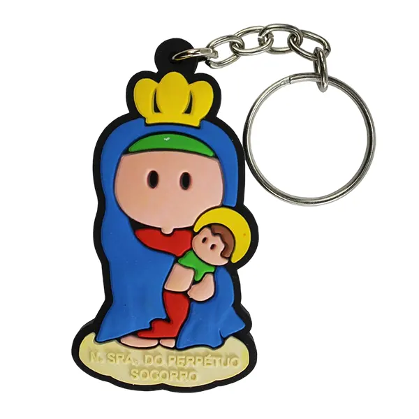 Chaveiro Infantil Emborrachado Nossa Senhora Perpétuo Socorro