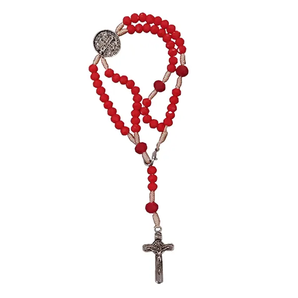 Pulseira Terço Cristal Vermelho São Bento – 10097