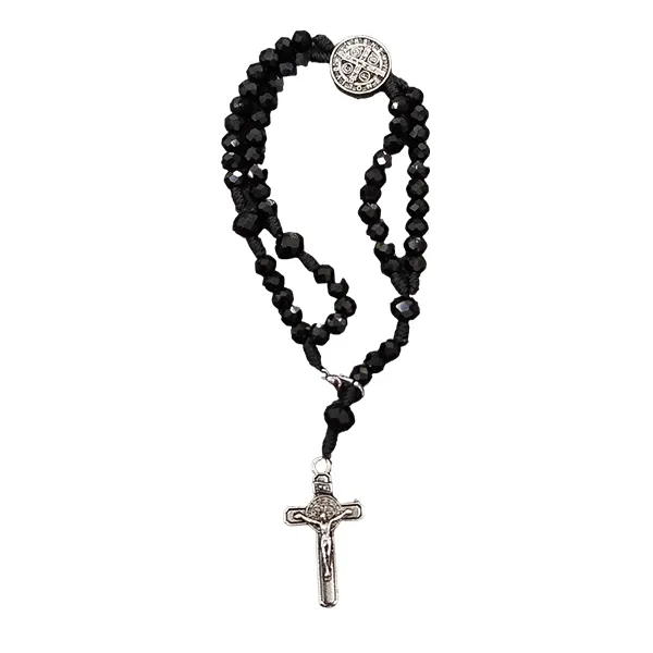 Pulseira Terço Cristal Preta São Bento – 10098